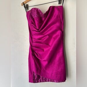 Jessica McClintock Elegant Pink Strapless Dress